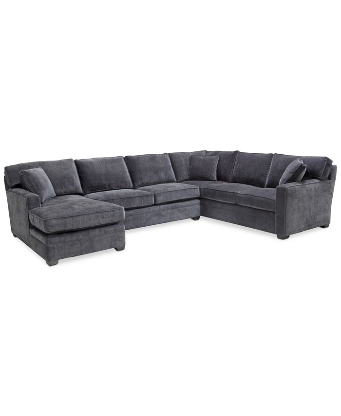 Furniture Brekton 3-Pc. Fabric Sofa Return with Chaise