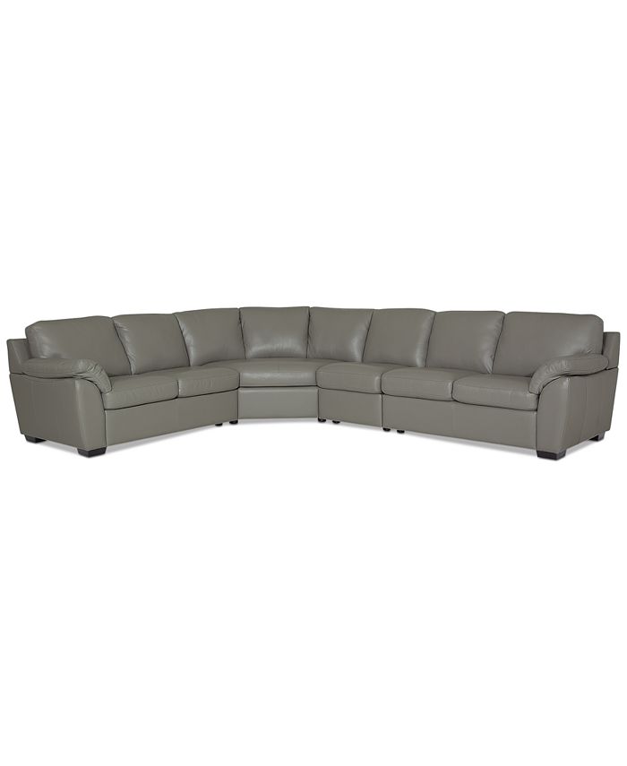 Furniture Lothan 4-Pc. Leather Sectional Sofa