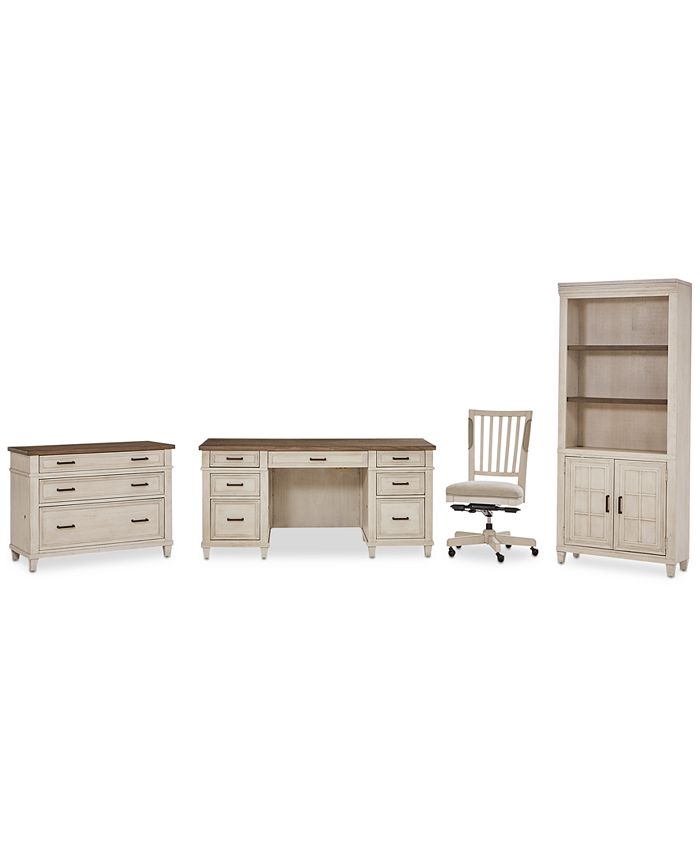 Furniture Dawnwood Home Office, 4-Pc. Set (Executive Desk, Office Chair, File, Door Bookcase)