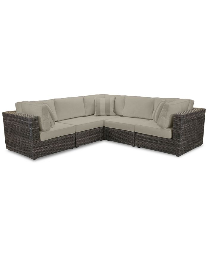 Furniture Viewport Outdoor 5-Pc. Modular Seating Set (3 Corner Units and 2 Armless Units) with Sunbrella? Cushions