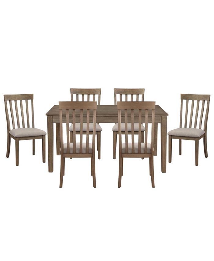 Homelegance Forte 7pc Dining Set (Rectangular Table & 6 Side Chairs)