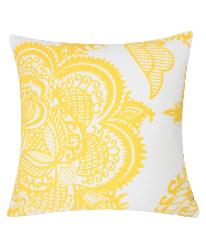 Homey Cozy Leah Cotton Square Decorative Throw Pillow