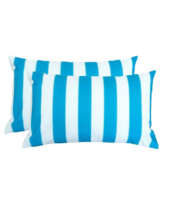 Homey Cozy Olivia Stripe Outdoor Pillow - Set of 2