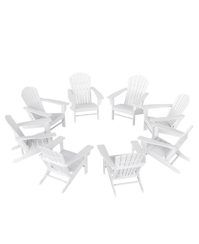 WestinTrends All-Weather Contoured Outdoor Poly Adirondack Chair (Set of 8)