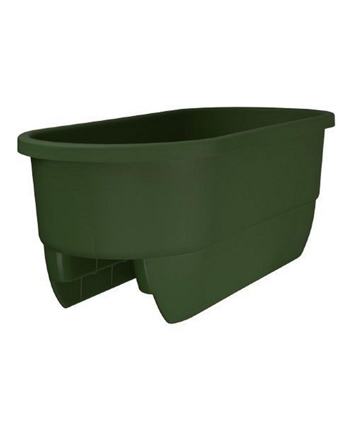 Apollo Dualgreen Adjustable Deck Railing Planter Green - 24 Inch