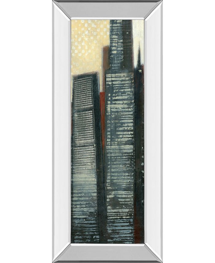 Classy Art Urban Landscape IV by Norman Wyatt Mirror Framed Print Wall Art - 18" x 42"