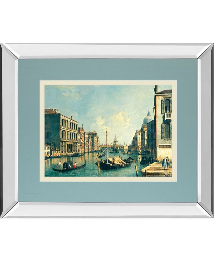 Classy Art The Grand Canal, Venice The Rialto Bridge by Antonia Canaletto Mirror Framed Print Wall Art, 34" x 40"