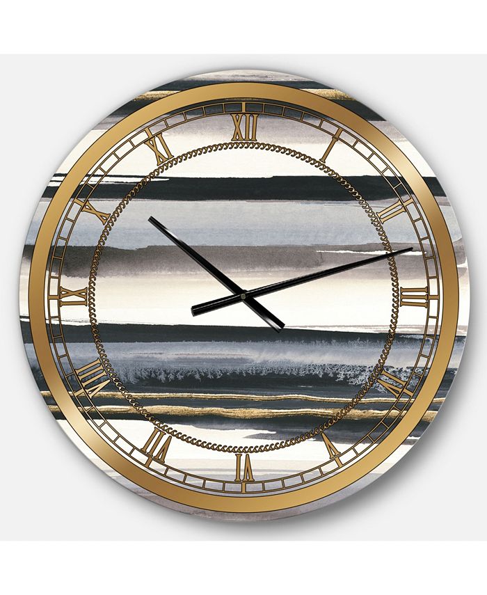 Designart Glam Oversized Metal Wall Clock