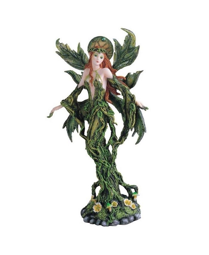 FC Design 12"H Tree Fairy with Green Wings Statue Fantasy Decoration Figurine