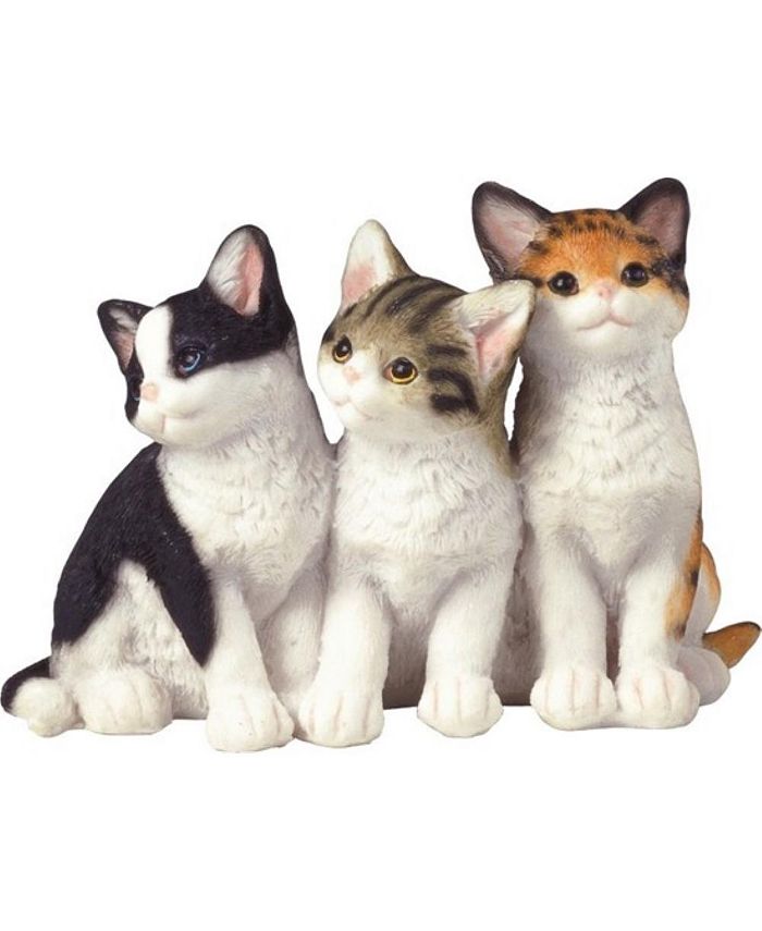 FC Design 3.5"H Wabansia Tuxedo and Tabby Cats Sitting Side by Side Cats Figurine Home Decor Perfect Gift for House Warming and Birthdays