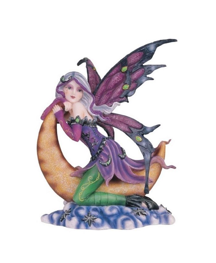 FC Design 7"H Pink Fairy on The Moon Statue Fantasy Decoration Figurine