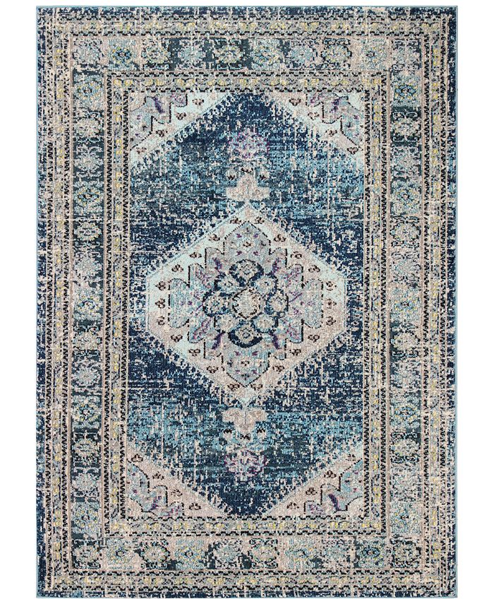 BB Rugs Meza MEZ-103 Teal 2'6" x 8' Runner Area Rug