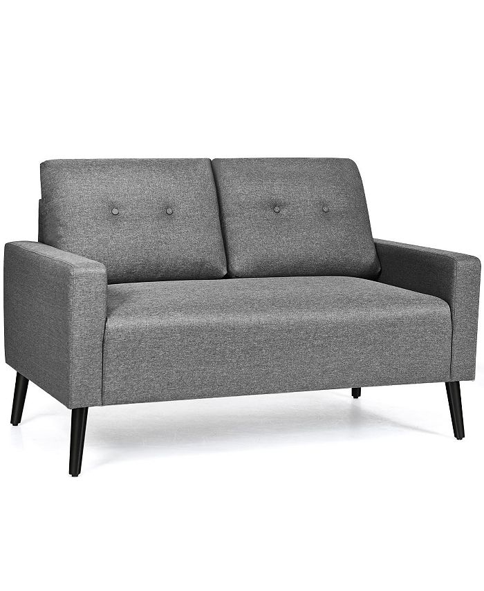 Costway Modern 55'' Upholstered Loveseat