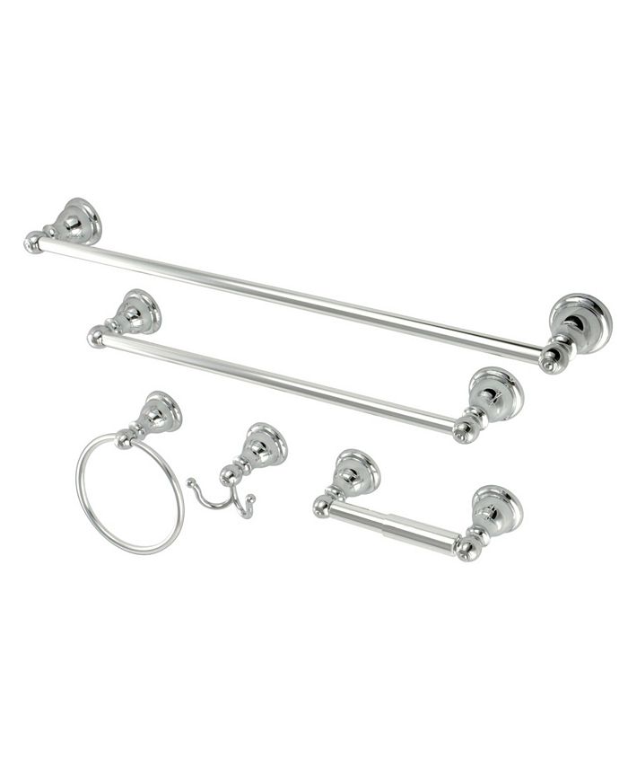 Kingston Brass Santa Fe 5-Pc. Bathroom Accessory Set in Polished Chrome