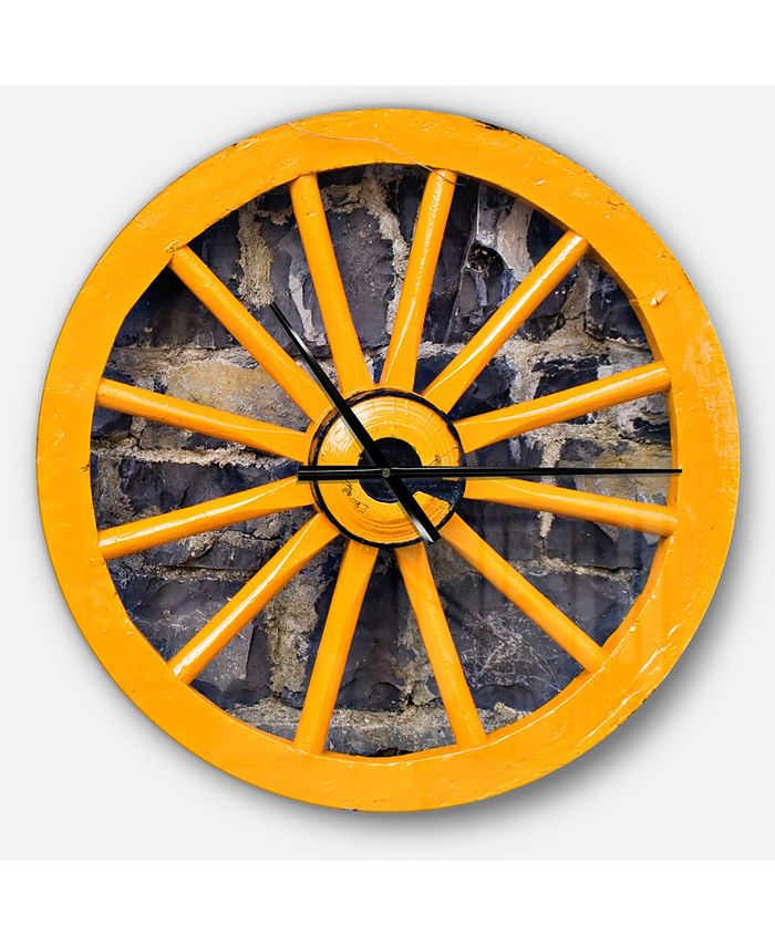 Design Art Designart Oversized Farmhouse Round Metal Wall Clock