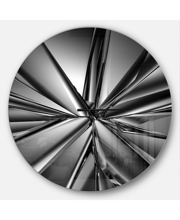 Design Art Designart Oversized Modern Round Metal Wall Clock - 36 x 36