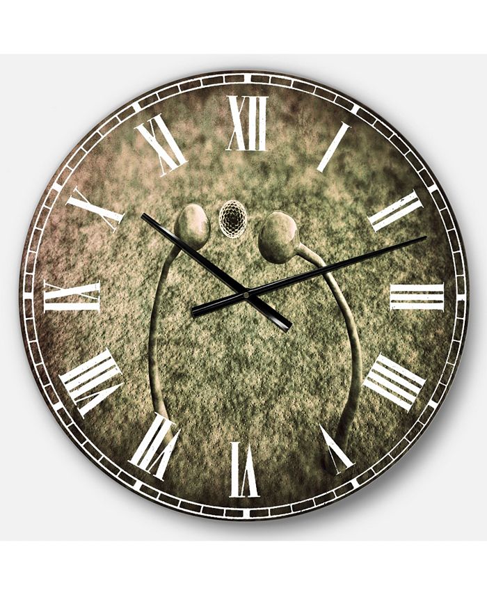 Designart Landscape Oversized Round Metal Wall Clock