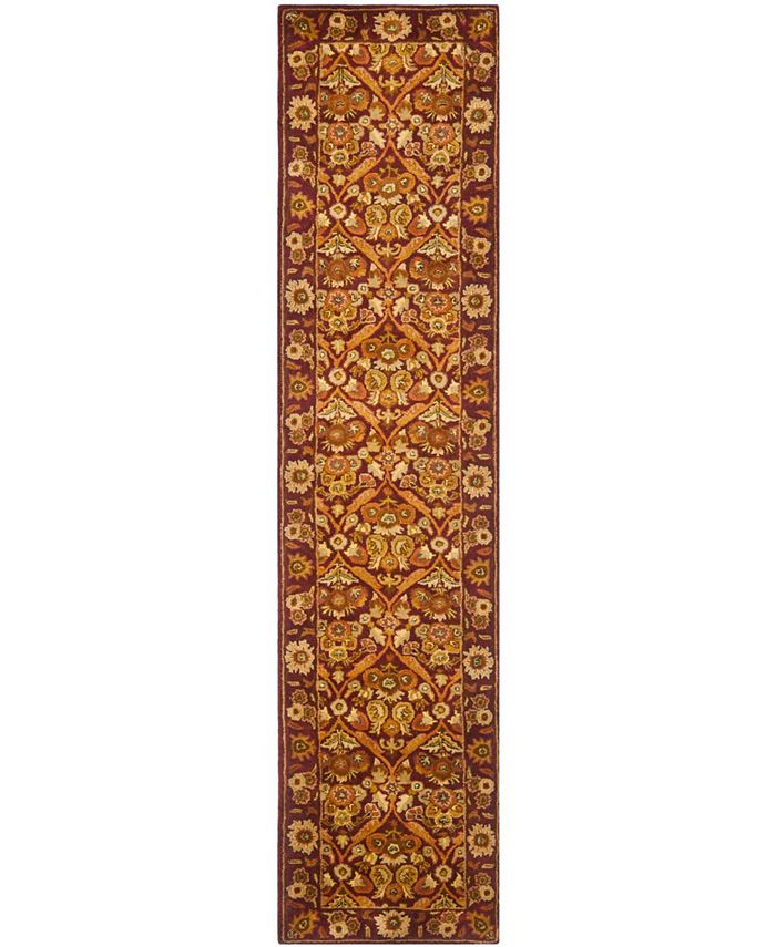 Safavieh Antiquity At51 Wine and Gold 2' x 3' Area Rug