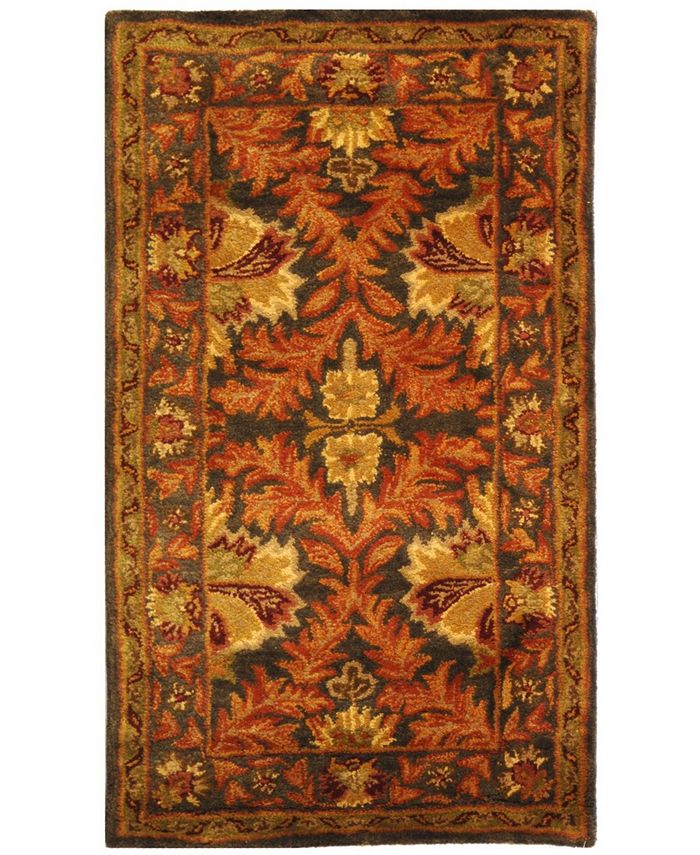 Safavieh Antiquity At54 Wine and Gold 2'3" x 12' Runner Area Rug