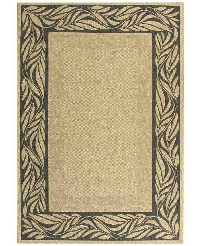 Safavieh Courtyard Sand and Gray 4' x 5'7" Outdoor Area Rug