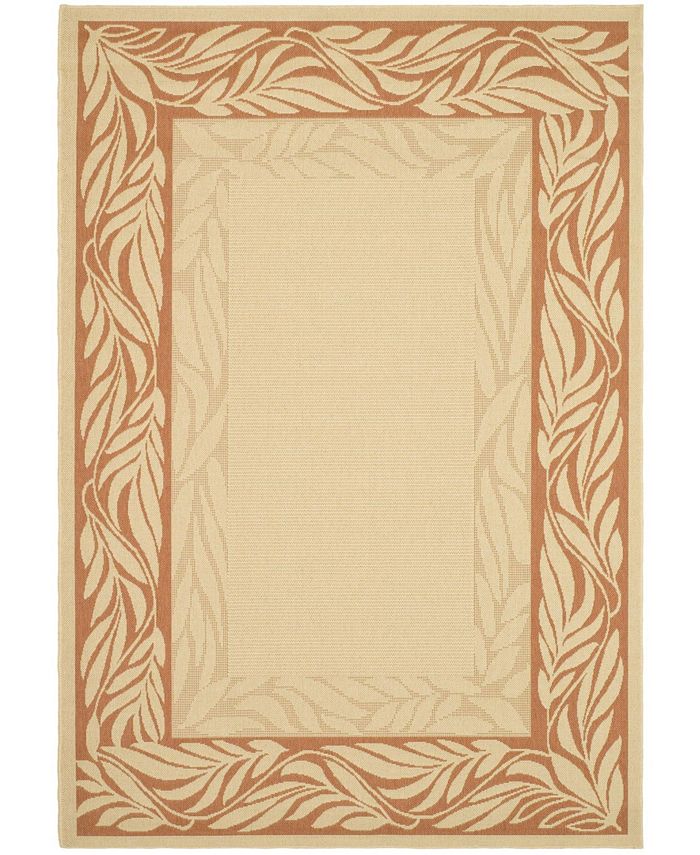 Safavieh Courtyard Natural and Terra 5'3" x 7'7" Outdoor Area Rug