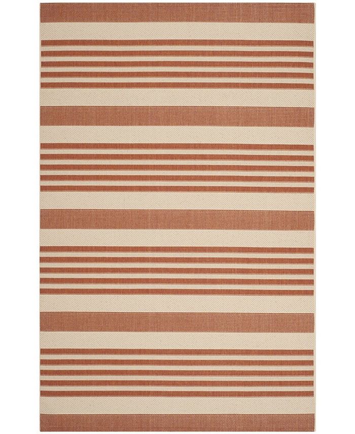 Safavieh Courtyard Terracotta and Beige 8' x 11' Sisal Weave Outdoor Area Rug