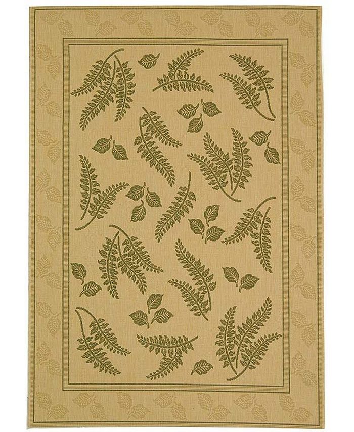 Safavieh Courtyard Natural and Olive 2'3" x 6'7" Runner Outdoor Area Rug