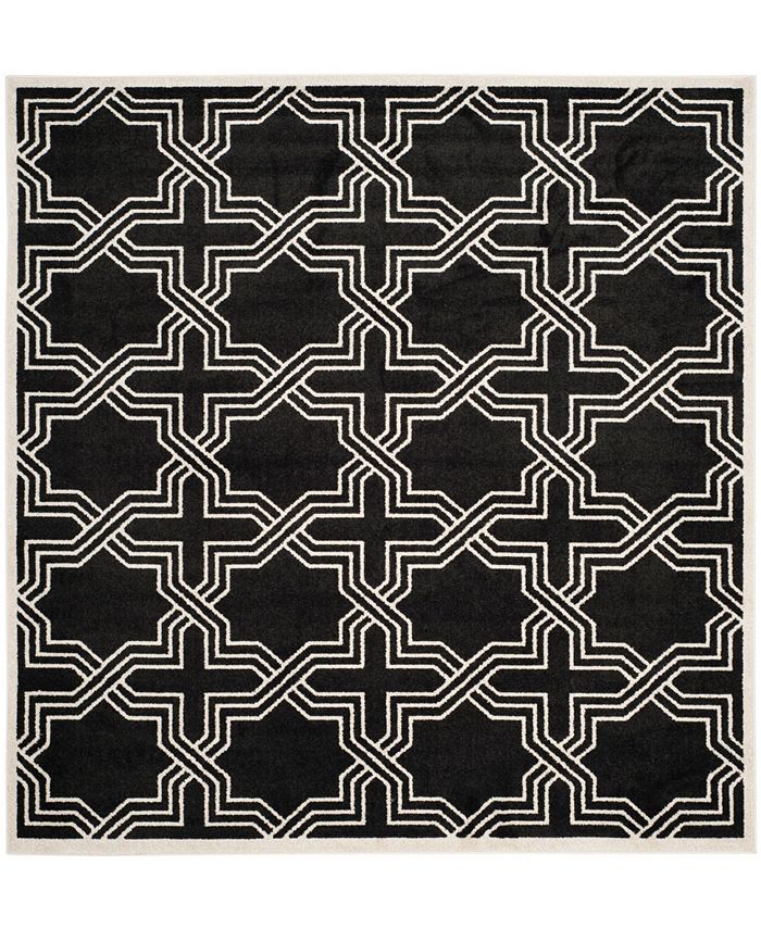 Safavieh Amherst Anthracite and Ivory 7' x 7' Square Outdoor Area Rug