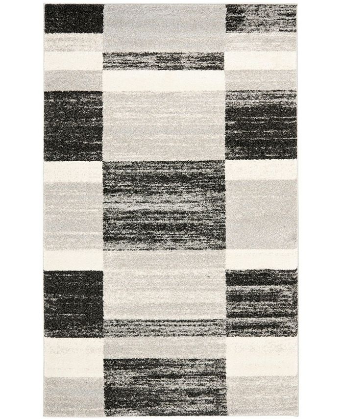 Safavieh Retro Black and Light Gray 4' x 6' Area Rug