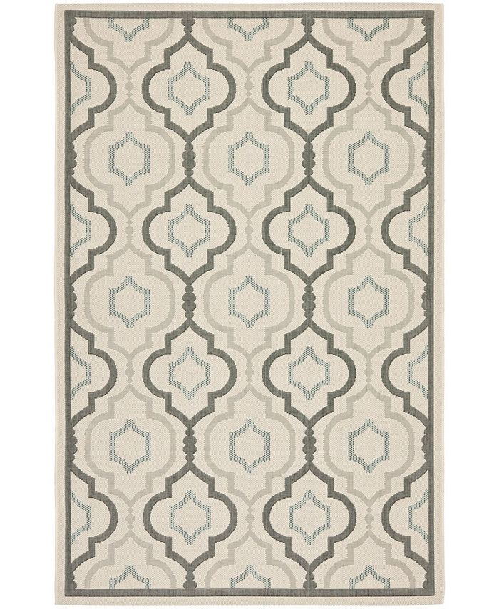 Safavieh Courtyard Beige and Dark Beige 8' x 11' Outdoor Area Rug