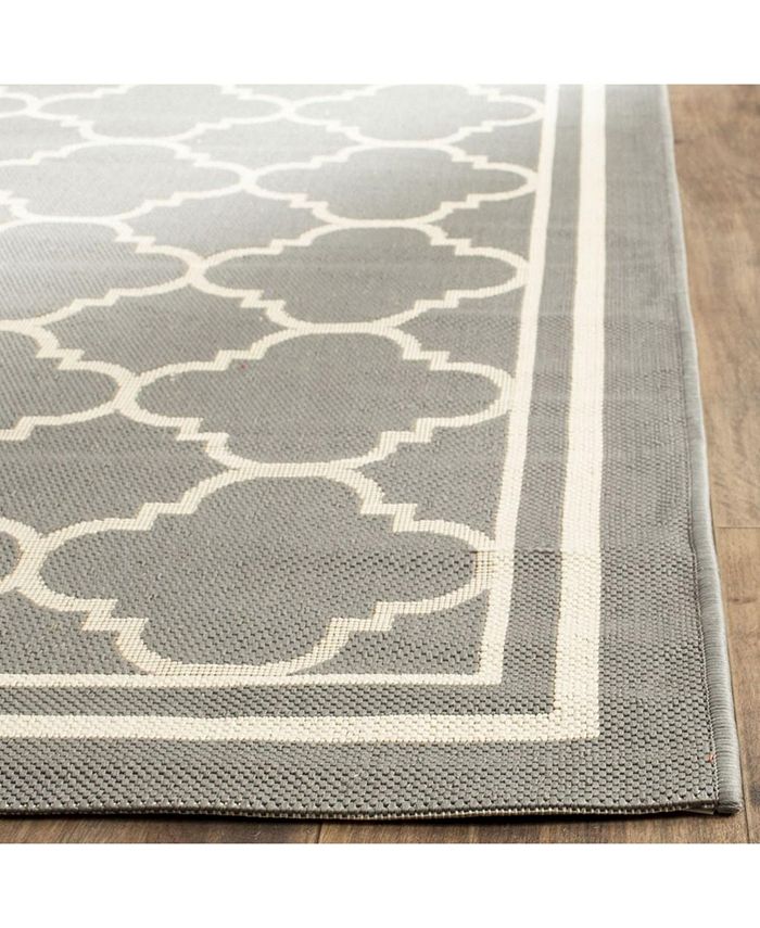 Safavieh Courtyard Anthracite and Beige 9' x 12' Sisal Weave Outdoor Area Rug