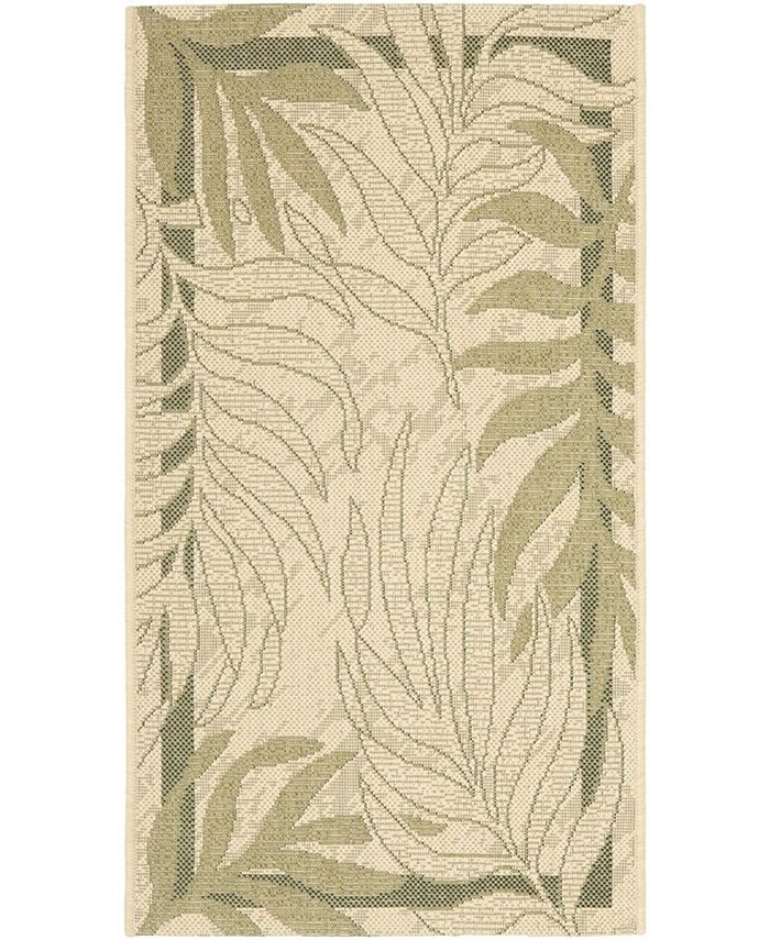 Safavieh Courtyard Cream and Green 2' x 3'7" Outdoor Area Rug