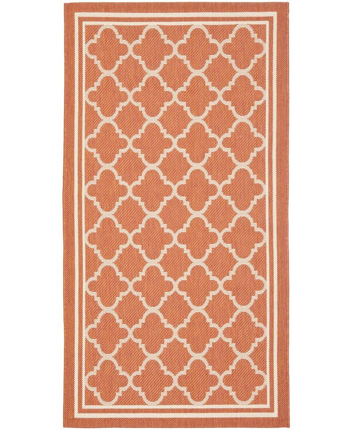 Safavieh Courtyard Terracotta and Bone 2' x 3'7" Sisal Weave Outdoor Area Rug