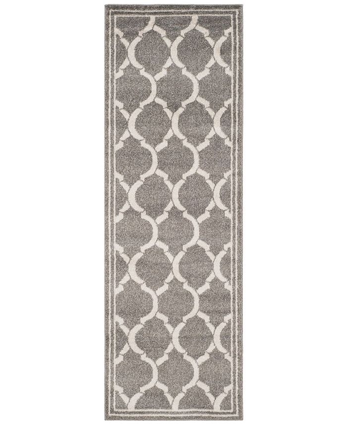 Safavieh Amherst Dark Grey and Beige 2'3" x 7' Runner Outdoor Area Rug