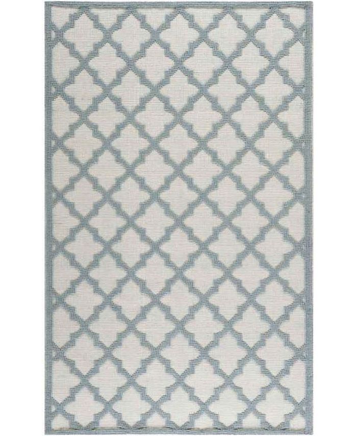 Martha Stewart Collection Vermont MSR2552B Ivory and Mist 4' x 6' Area Rug