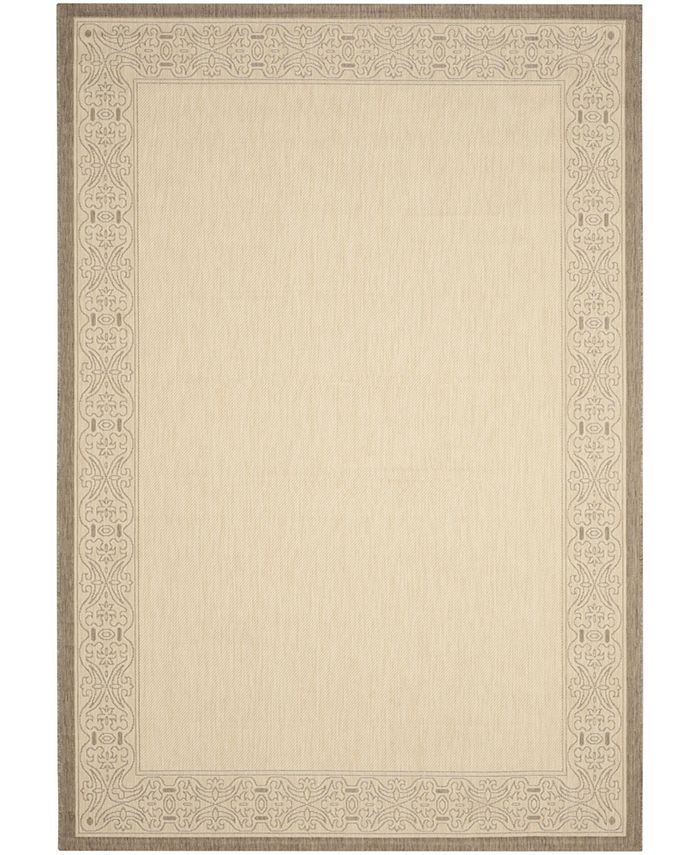 Safavieh Courtyard Natural and Brown 2'3" x 10' Runner Outdoor Area Rug