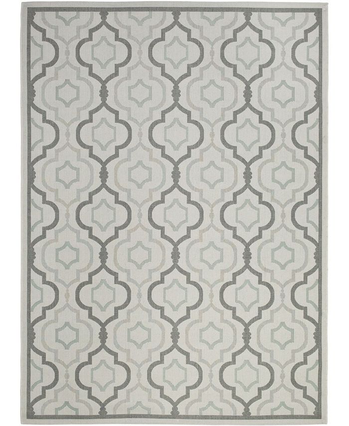 Safavieh Courtyard Light Gray and Anthracite 9' x 12' Sisal Weave Outdoor Area Rug