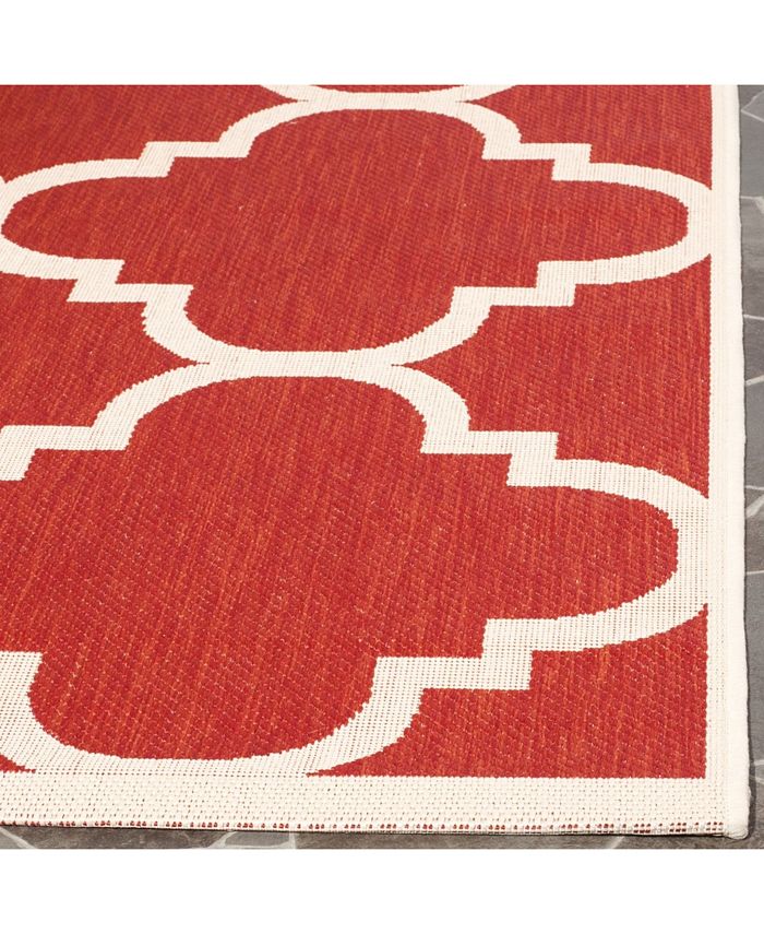 Safavieh Courtyard Red 6'7" x 9'6" Sisal Weave Outdoor Area Rug