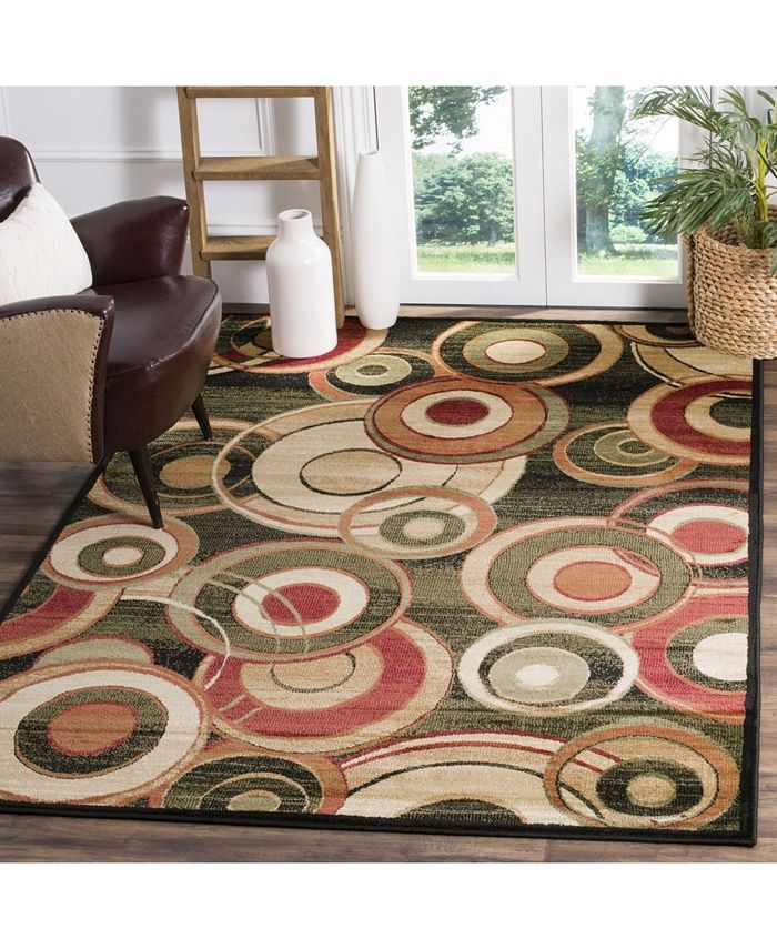 Safavieh Lyndhurst Black and Multi 5'3" x 7'6" Area Rug