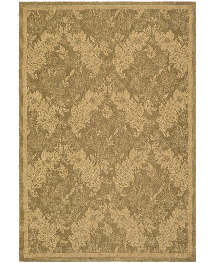 Safavieh Courtyard Gold and Natural 4' x 5'7" Sisal Weave Outdoor Area Rug