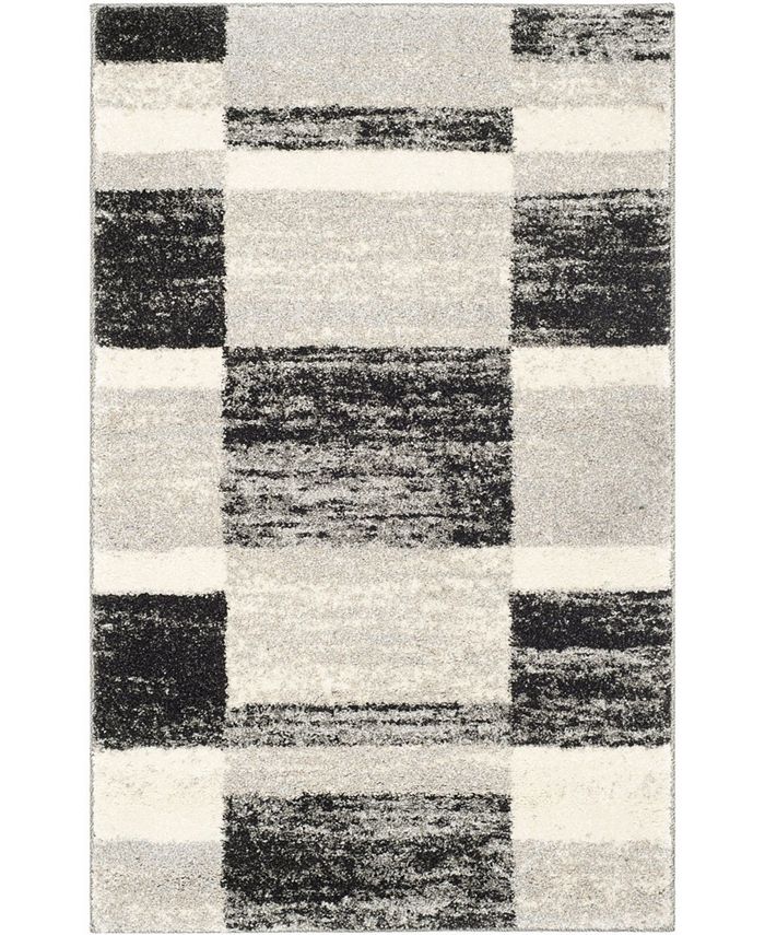 Safavieh Retro Black and Light Gray 3' x 5' Area Rug