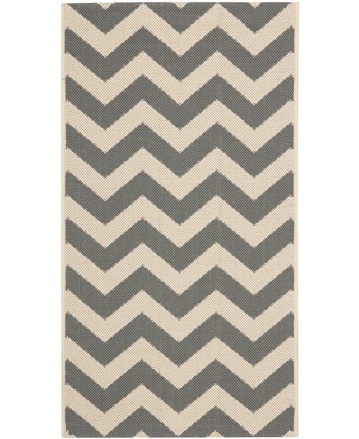 Safavieh Courtyard Gray and Beige 2' x 3'7" Outdoor Area Rug