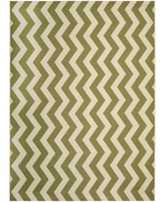 Safavieh Courtyard Green and Beige 8' x 11' Sisal Weave Outdoor Area Rug