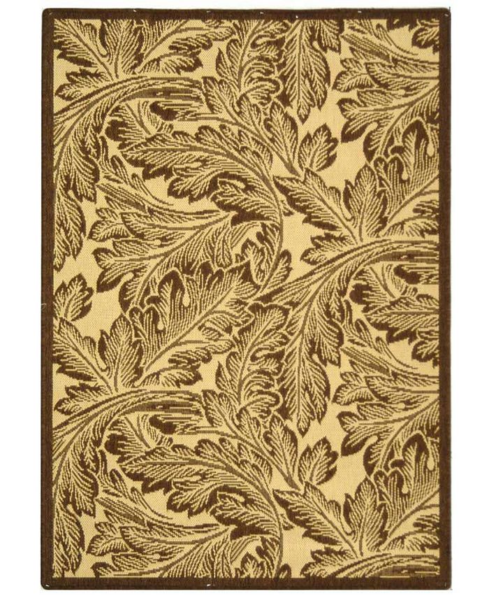 Safavieh Courtyard Natural and Brown 2'7" x 5' Outdoor Area Rug