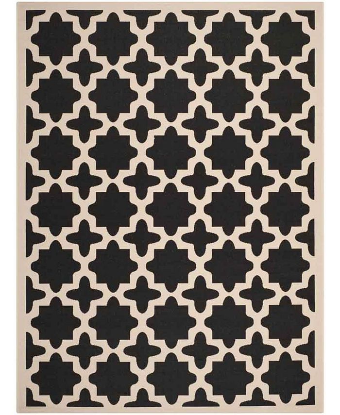 Safavieh Courtyard Black and Beige 8' x 11' Sisal Weave Outdoor Area Rug