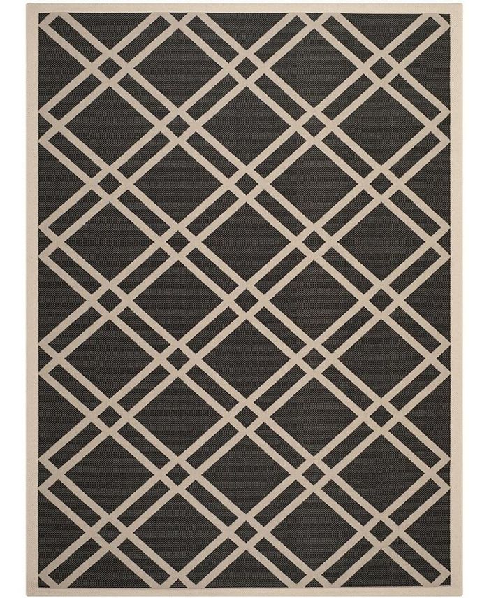 Safavieh Courtyard Black and Beige 9' x 12' Sisal Weave Outdoor Area Rug