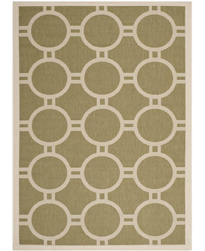 Safavieh Courtyard Green and Beige 4' x 5'7" Sisal Weave Outdoor Area Rug