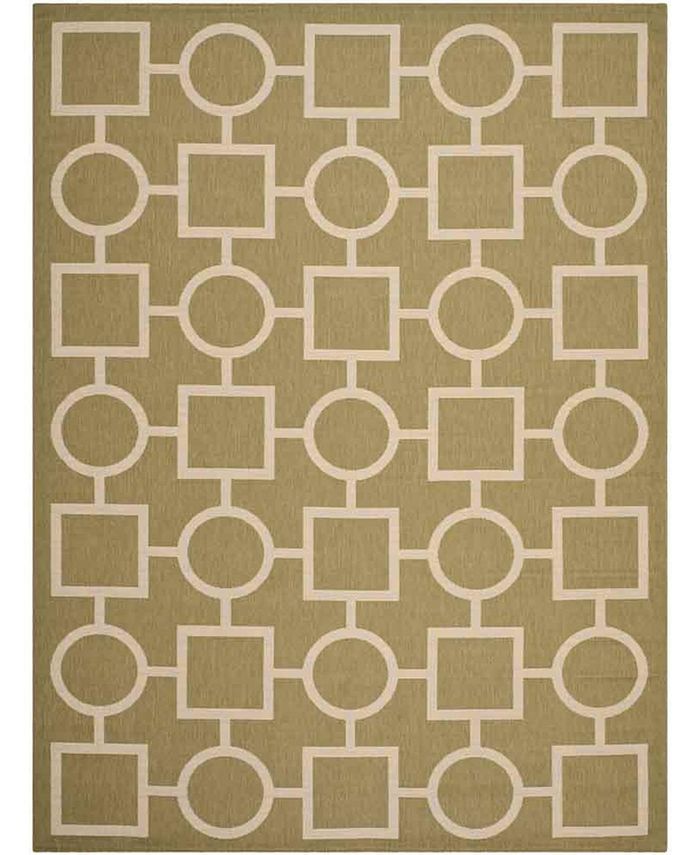 Safavieh Courtyard Green and Beige 8' x 11' Sisal Weave Outdoor Area Rug