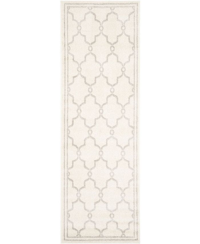 Safavieh Amherst Ivory and Light Grey 2'3" x 9' Runner Outdoor Area Rug