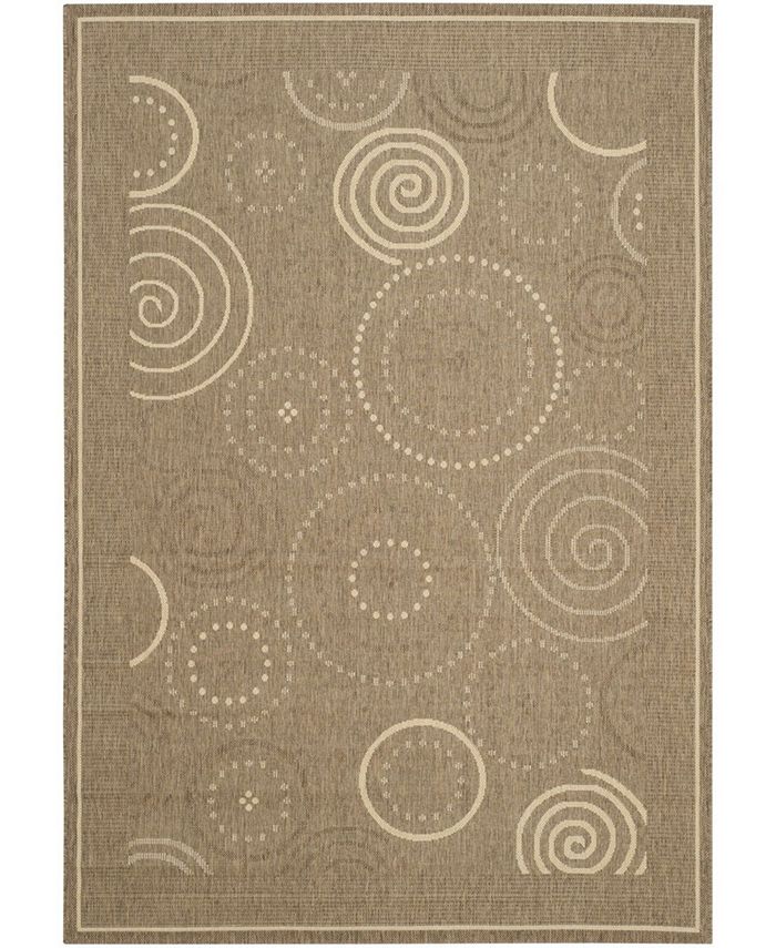 Safavieh Courtyard Brown and Natural 2' x 3'7" Outdoor Area Rug